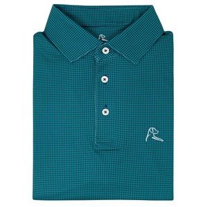 Rhoback “The Labrador” Polo (Blue/Green Houndstooth)